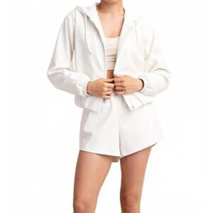 NEW RAE MODE women's lovell faux leather jacket in ivory